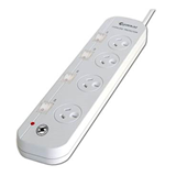 Sansai 4 Way / 4 Outlets Surge Powerboard  with Individual Switches